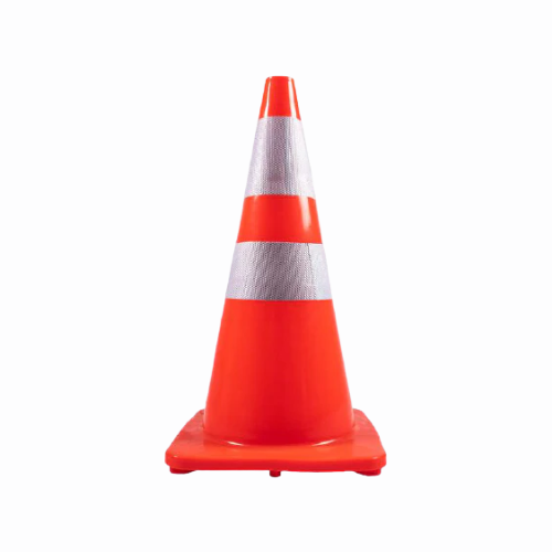 Orange Soft PVC Traffic Cone with Reflective Tape 300mm