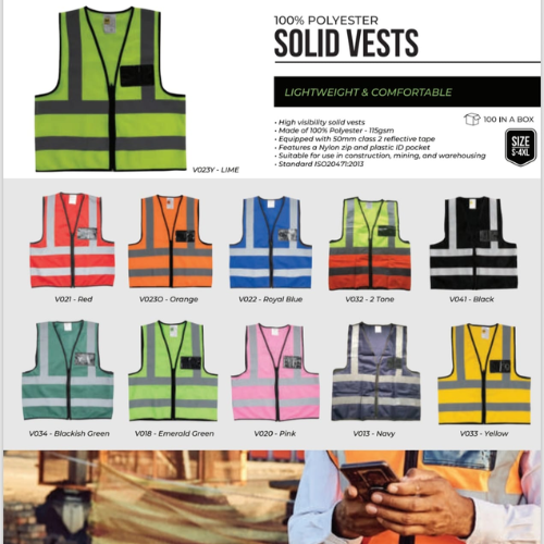 Pioneer High Visibility Solid Vest