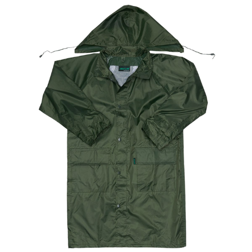 Polyester PVC Calf Length Rain Coat