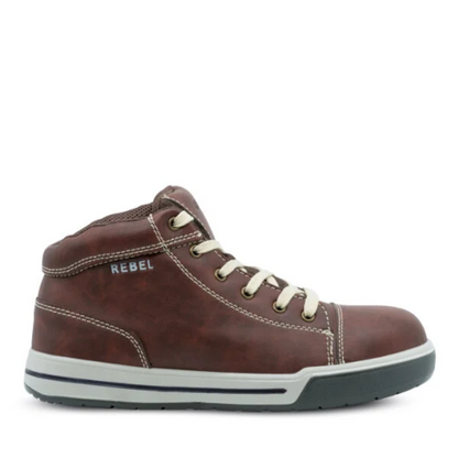 REBEL Hi Top Brown Safety Boot
