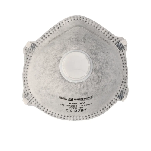 REBEL Airmaxx FFP2V Dust Mask with Active Carbon and Valve (12pp)