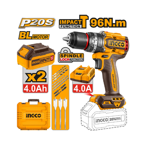 Ingco 20V Lithium-Ion Cordless impact Drill